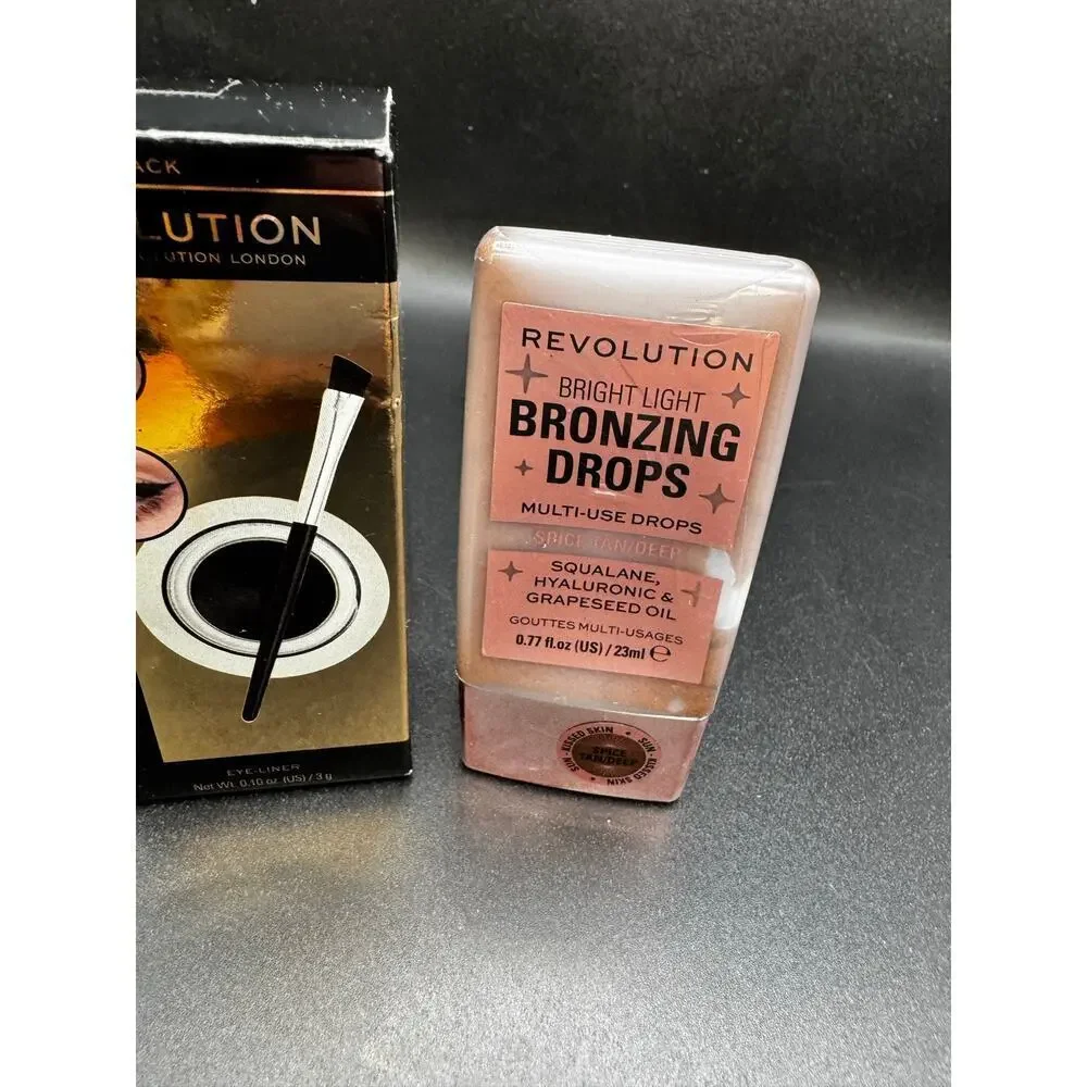 NWT Revolution Set-Black Gel Eyeliner & Bronzing Drops